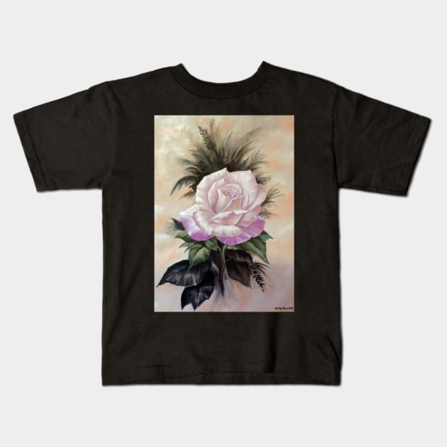 Pink Rose Kids T-Shirt by Artbythree